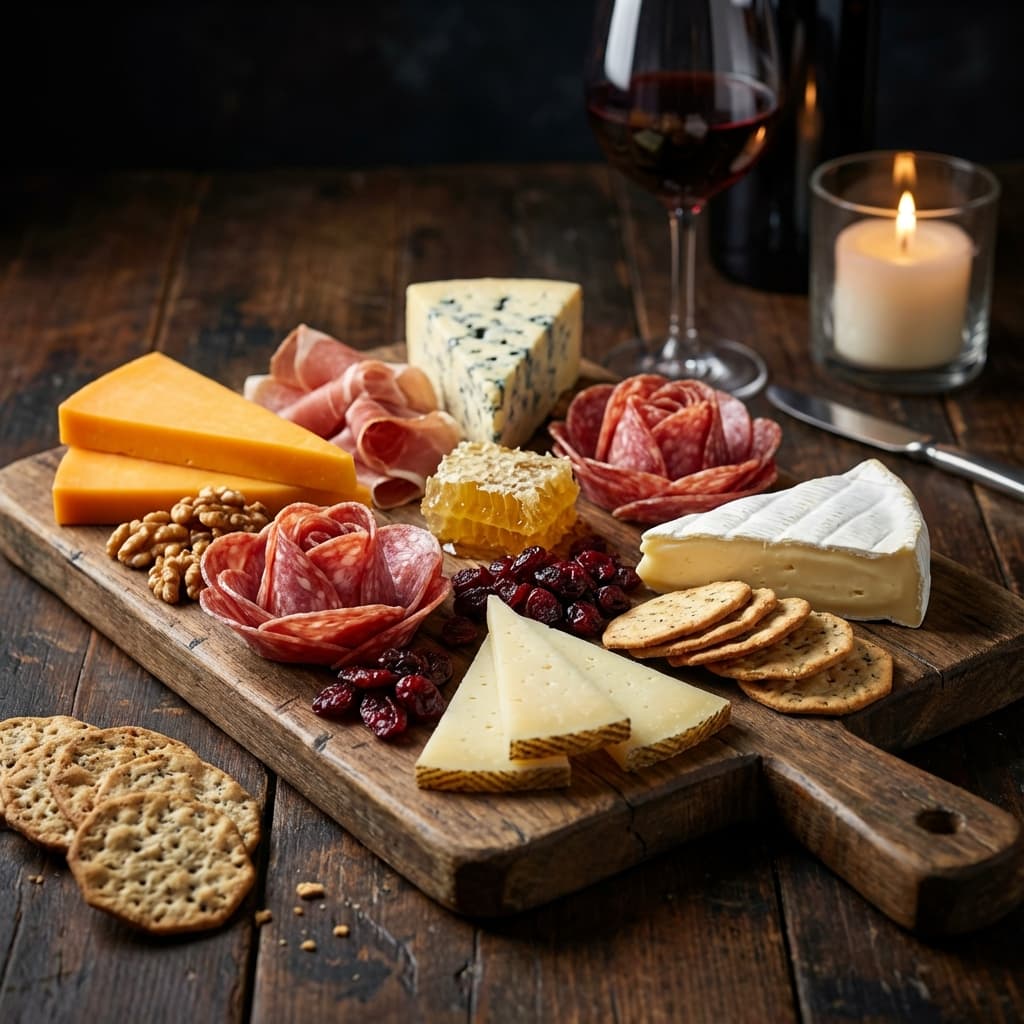 Variace sýrů a uzenin